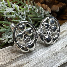 Load image into Gallery viewer, Fergal Irish Claddagh Sterling Silver Cuff Links for Men
