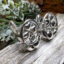 Load image into Gallery viewer, Fergal Irish Claddagh Sterling Silver Cuff Links for Men
