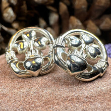 Load image into Gallery viewer, Tyrone Irish Claddagh Cufflinks in Sterling Silver
