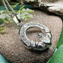 Load image into Gallery viewer, Sparkling Irish Claddagh Necklace
