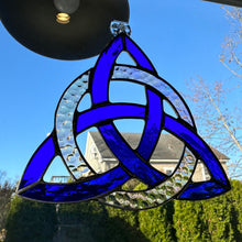 Load image into Gallery viewer, Trinity Knot Stained Glass Suncatcher
