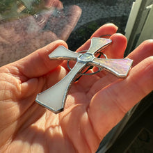 Load image into Gallery viewer, Celtic Cross Stained Glass Suncatcher
