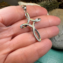 Load image into Gallery viewer, Faith Hope Love Celtic Cross Necklace
