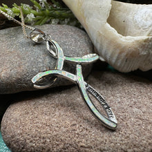 Load image into Gallery viewer, Faith Hope Love Celtic Cross Necklace
