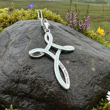 Load image into Gallery viewer, Faith Hope Love Celtic Cross Necklace

