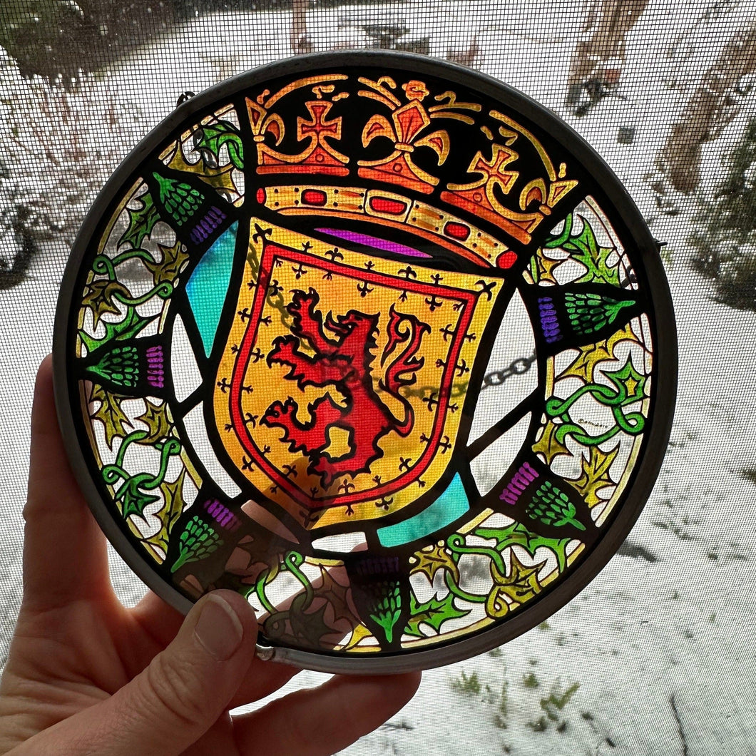 Scottish Lion Stained Glass Suncatcher