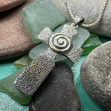 Load image into Gallery viewer, Newgrange Celtic Cross Necklace
