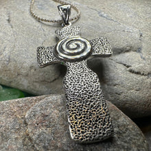 Load image into Gallery viewer, Newgrange Celtic Cross Necklace
