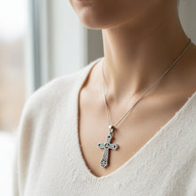 Load image into Gallery viewer, Holy Spirit Celtic Cross Necklace in Sterling Silver
