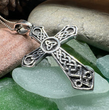Load image into Gallery viewer, Holy Spirit Celtic Cross Necklace in Sterling Silver
