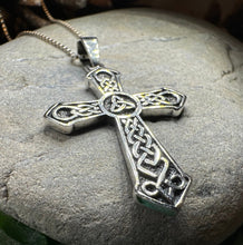 Load image into Gallery viewer, Holy Spirit Celtic Cross Necklace in Sterling Silver
