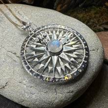 Load image into Gallery viewer, True North Moonstone Compass Necklace
