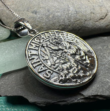 Load image into Gallery viewer, Scales of Justice Saint Michael Pendant - Sterling Silver
