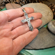 Load image into Gallery viewer, Holy Spirit Celtic Cross Necklace in Sterling Silver
