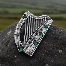 Load image into Gallery viewer, Boru Celtic Harp Brooch - Irish Jewelry
