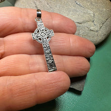 Load image into Gallery viewer, The Quinn Irish Harp Celtic Cross Necklace
