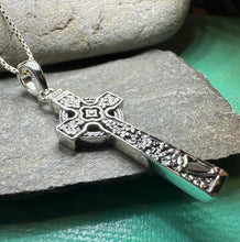 Load image into Gallery viewer, The Quinn Irish Harp Celtic Cross Necklace
