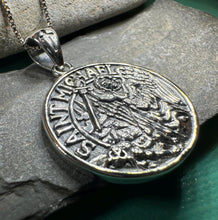 Load image into Gallery viewer, Scales of Justice Saint Michael Pendant - Sterling Silver
