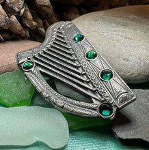 Load image into Gallery viewer, Boru Celtic Harp Brooch - Irish Jewelry
