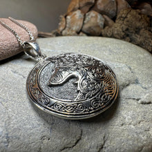 Load image into Gallery viewer, Forest Shadow Celtic Wolf Necklace in Sterling Silver
