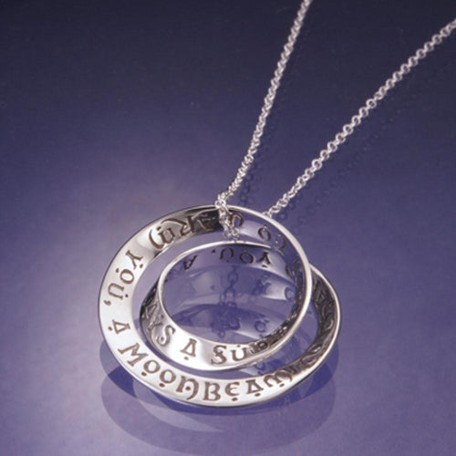 Irish Blessing Double Mobius Necklace - Celtic Reader