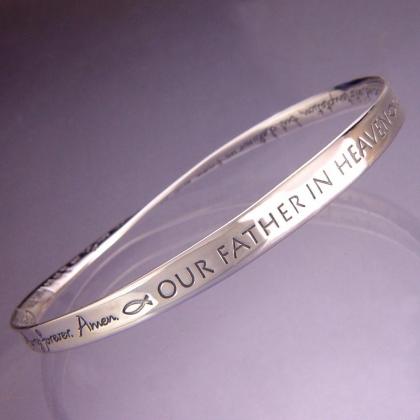 Lord's Prayer in English NIV Mobius Bracelet - Celtic Reader