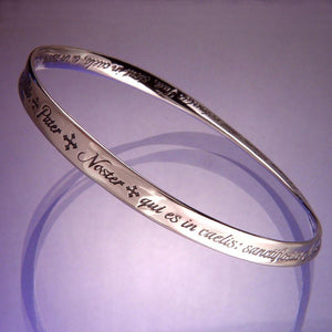 Lord's Prayer in Latin (Pater Noster) - Mobius Bracelet - Celtic Reader