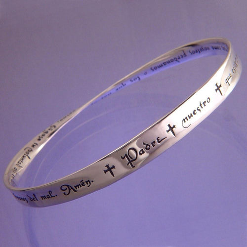 Lord's Prayer in Spanish (Padre Nuestro) - Mobius Bracelet - Celtic Reader