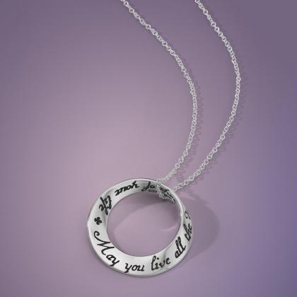 May You Live All the Days of Your Life (Swift) - Mobius Necklace - Celtic Reader