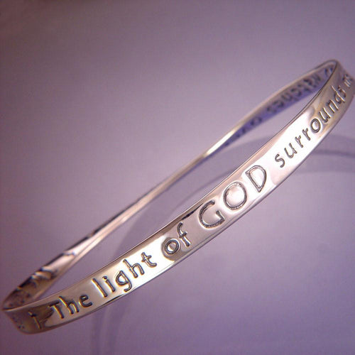 Prayer for Protection - The Light of God Surrounds Me - Mobius Bracelet - Celtic Reader