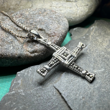 Load image into Gallery viewer, Irish Saint Brigid's Cross Necklace - Sterling Silver with Marcasite
