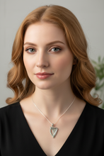 Load image into Gallery viewer, Cinnia Celtic Harp of Ireland Necklace in Sterling Silver

