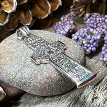 Load image into Gallery viewer, Irish Celtic Cross Necklace in Sterling Silver
