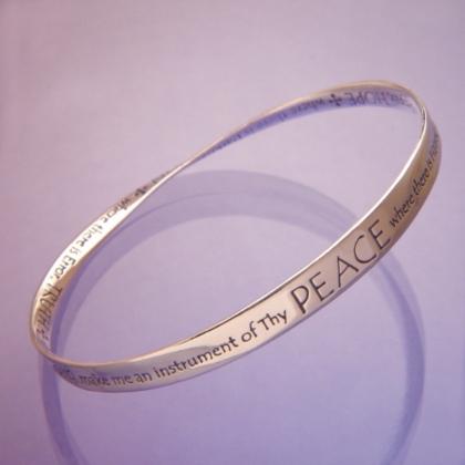 St Francis Prayer of Peace - Mobius Bracelet - Celtic Reader