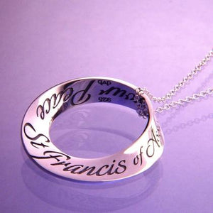 St Francis Prayer of Peace - Mobius Necklace - Celtic Reader