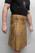 Load image into Gallery viewer, Utility Kilt – GlenLoch, Dark Khaki
