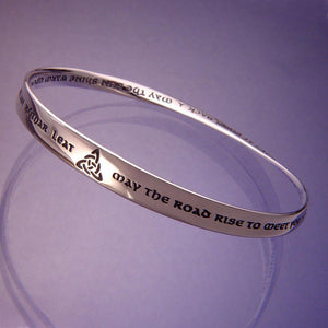 The Irish Prayer (May the Road Rise to Meet You) Mobius Bracelet - Celtic Reader