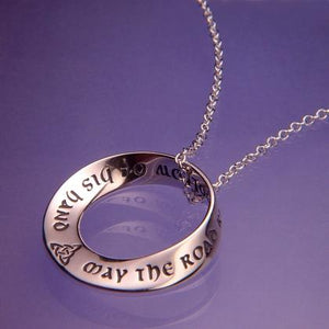 The Irish Prayer (May the Road Rise to Meet you) - Mobius Necklace - Celtic Reader