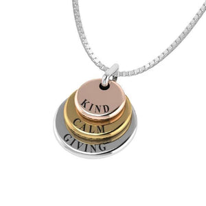 Three Words That Matter - Your Custom Text Necklace - Celtic Reader