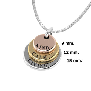 Three Words That Matter - Your Custom Text Necklace - Celtic Reader