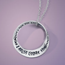 Load image into Gallery viewer, I Arise Today Through the Strength of Heaven (St Patrick) Mobius Necklace
