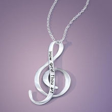 Load image into Gallery viewer, How Great Thou Art - G Clef Necklace
